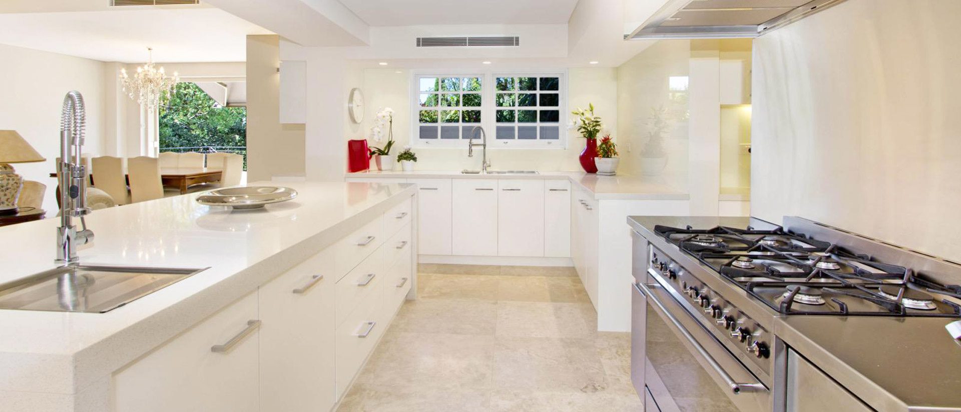 modern white kitchen by Badel Kitchens installed in Woollahra