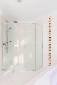 Glass shower walls