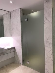 Milson Point home custom shower enclosure frosted glass