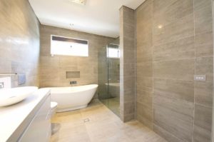 Norwest home bathroom tile finish