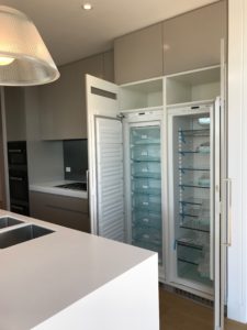 Milson Point home custom kitchen range and cabinet for fridge