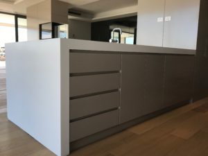Milson Point home custom kitchen island and drawers