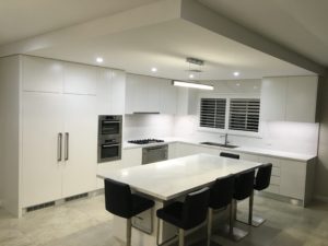 Kellyville kitchen island and counter view