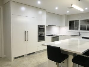 Kellyville kitchen island and cooktop