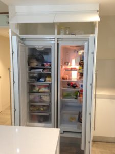 custom joinery and cabinet for fridge and extra storage