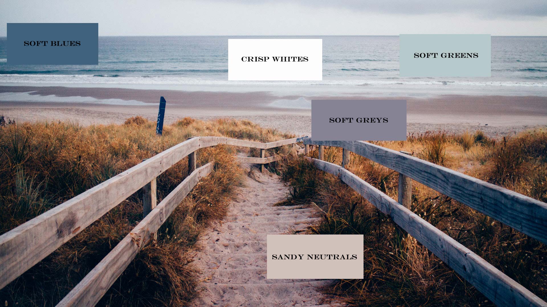 Hamptons style colour palette