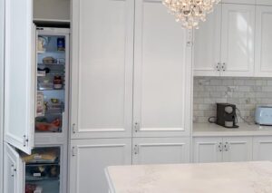 Shaker style custom kitchen cabinets conceal appliances